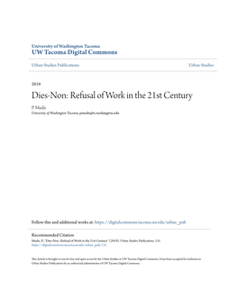 Dies-Non: Refusal of Work in the 21St Century P