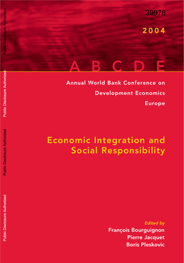 2004 Public Disclosure Authorized ABCDE Annual World Bank Conference on Development Economics Europe Public Disclosure Authorized