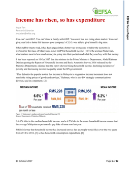 Income Has Risen, So Has Expenditure