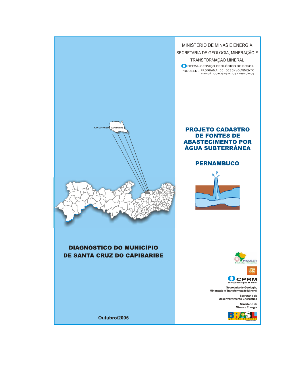 Diagnóstico Do Município De Santa Cruz Do Capibaribe Pernambuco Projeto Cadastro De Fontes De Abastecimento Por Água Subterr