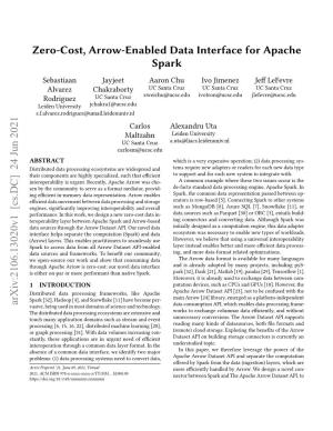 Zero-Cost, Arrow-Enabled Data Interface for Apache Spark