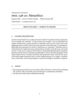 PHIL-100: Metaethics