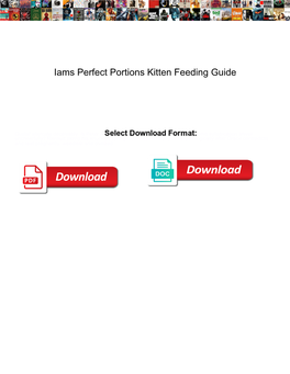Iams Perfect Portions Kitten Feeding Guide