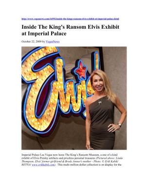 Inside the King's Ransom Elvis Exhibit at Imperial Palace