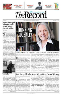 Thinking Globally: Sassen Named to Co-Chair