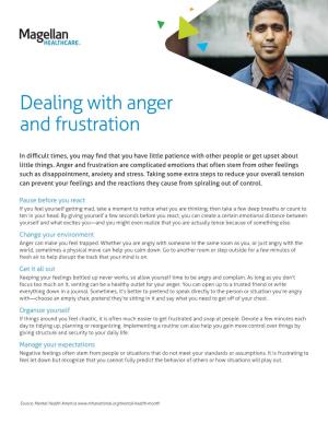 Dealing with Anger and Frustration