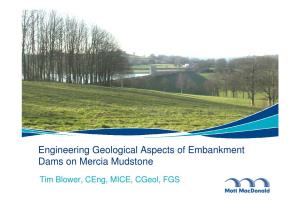 Engineering Geological Aspects of Embankment Dams on Mercia Mudstone