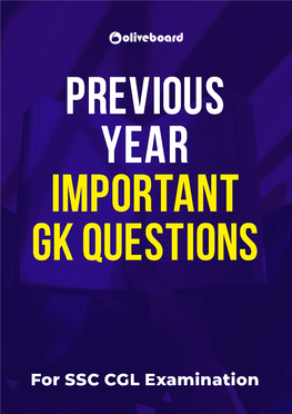 Previous Year GK Questions Free Static GK E-Book