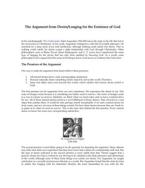 The Argument from Desire/Longing for the Existence of God