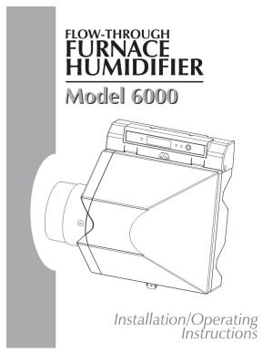 FURNACE HUMIDIFIER Modelmodel 60006000