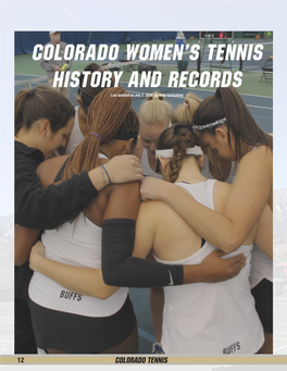 COLORADO WOMEN's Tennis HISTORY and RECORDS