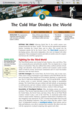 The Cold War Divides the World