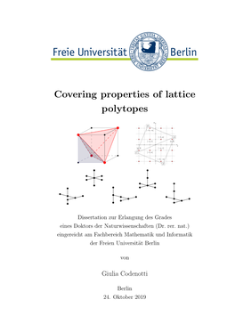 Covering Properties of Lattice Polytopes