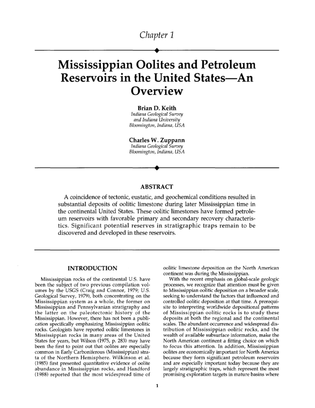 Mississippian Oolites and Petroleum Reservoirs in the United States—An Overview