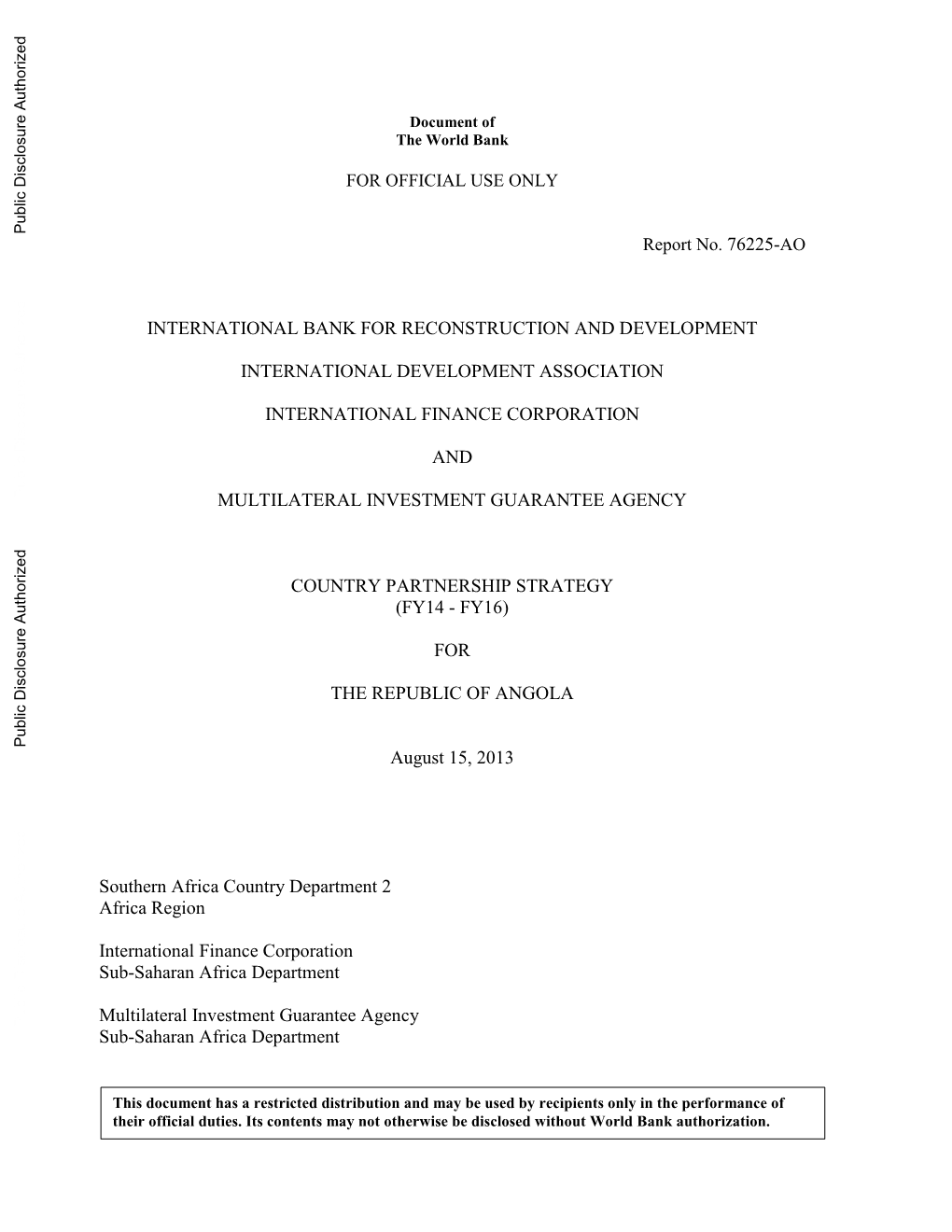 World Bank Document