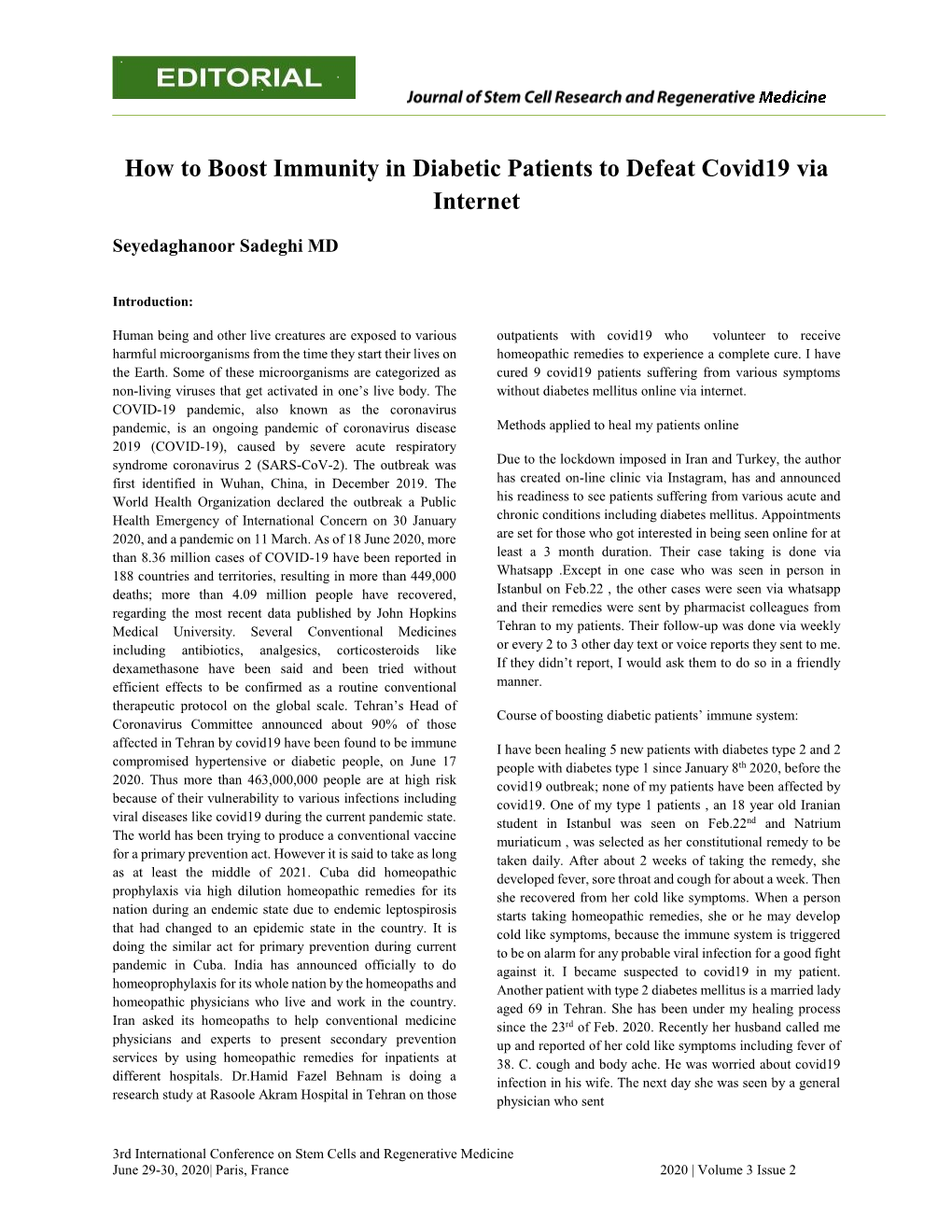 How to Boost Immunity in Diabetic Patients to Defeat Covid19 Via Internet