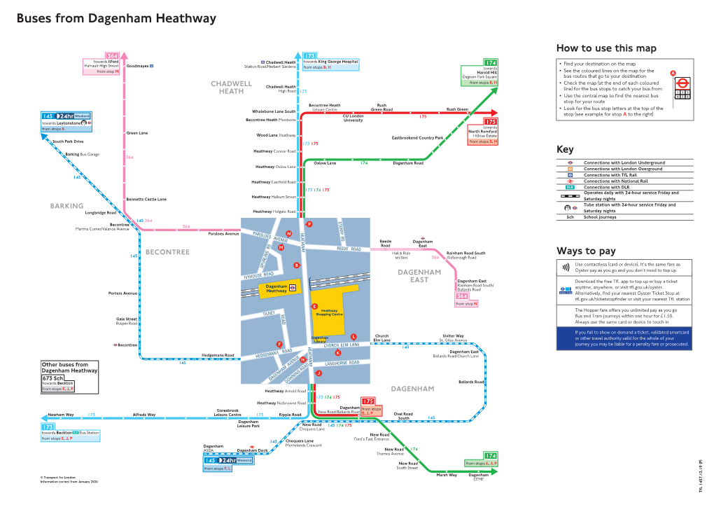 Buses from Dagenham Heathway