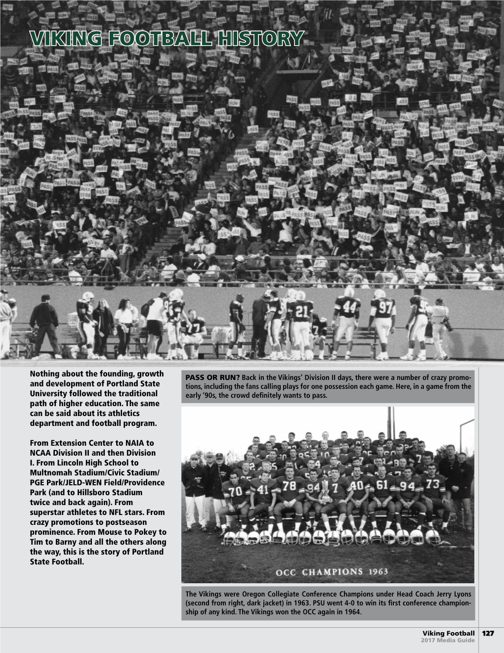 Viking Football History Viking Football History