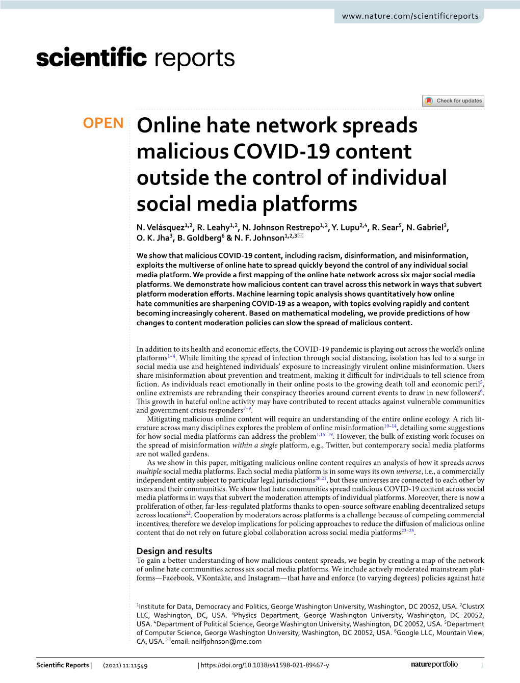 Online Hate Network Spreads Malicious COVID-19 Content