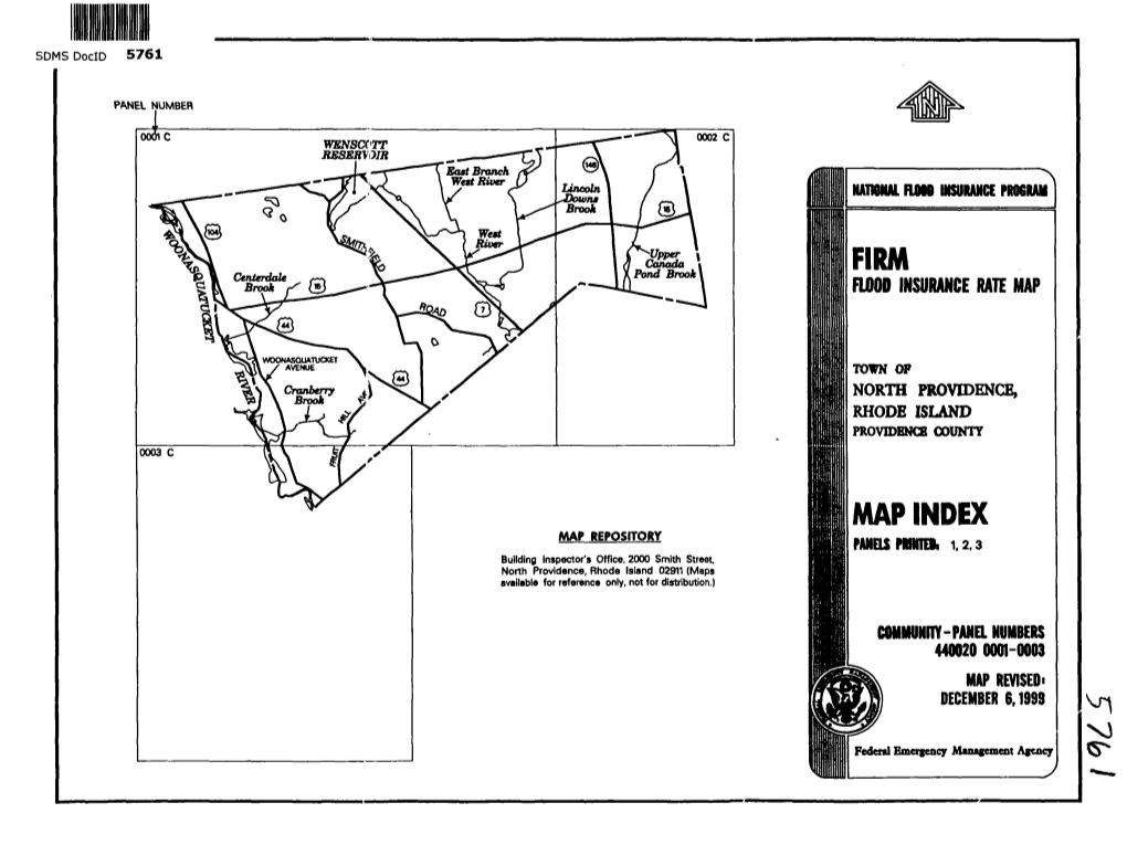 Flood Insurance Rate Map, North Providence, Ri