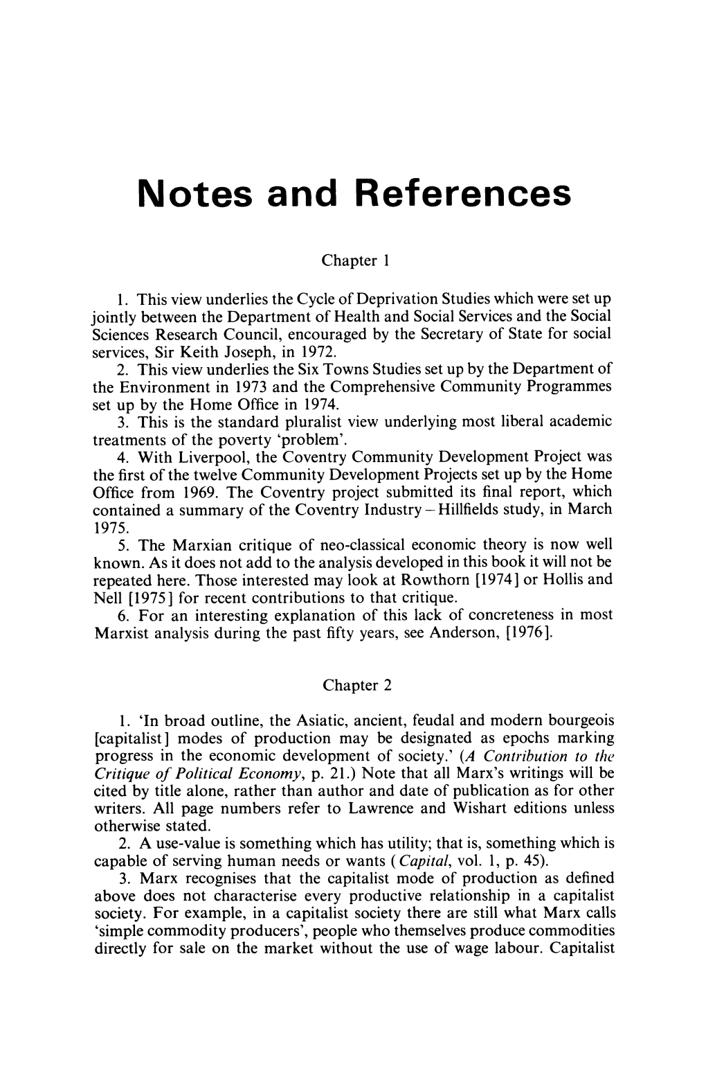 Notes and References