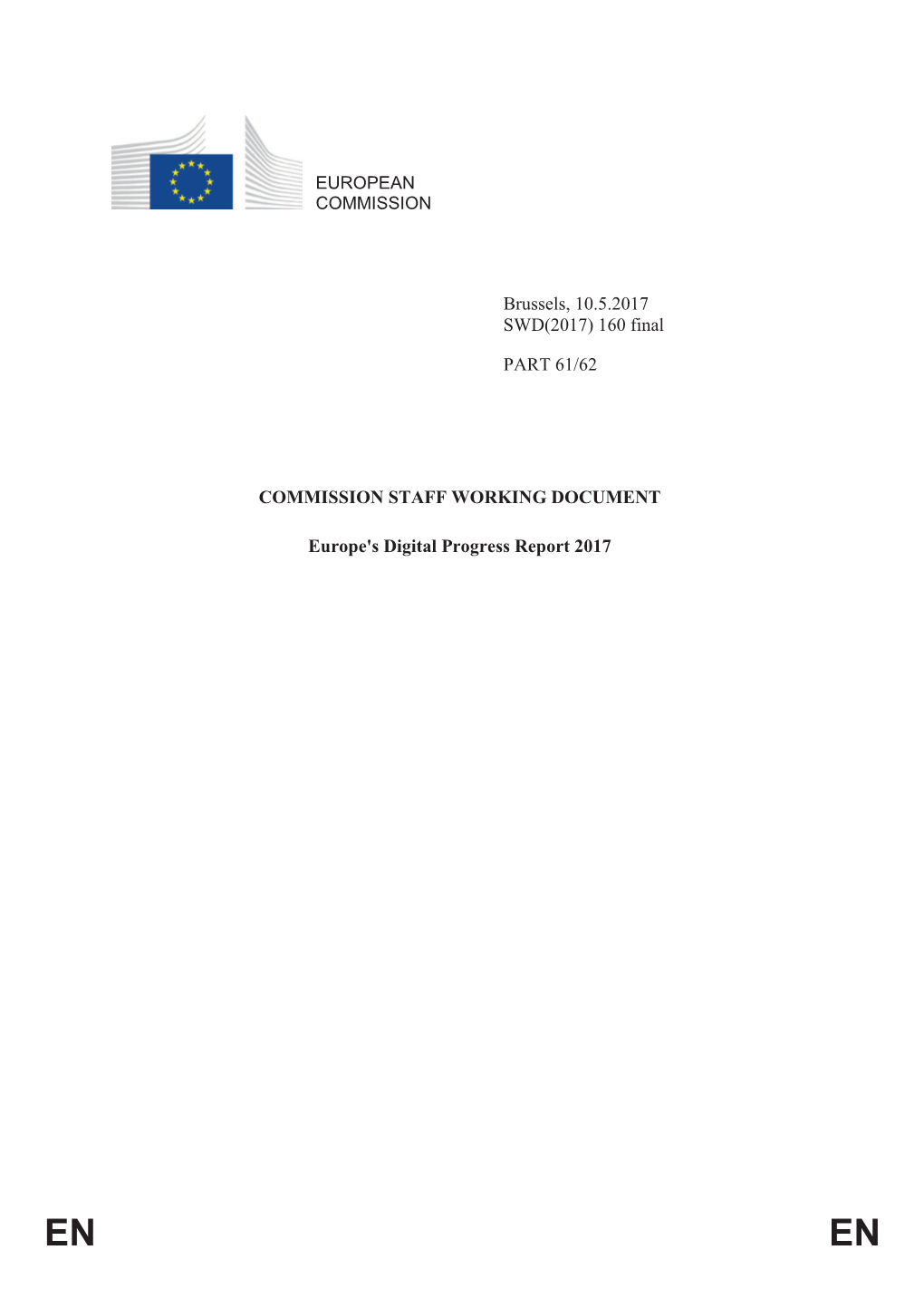 EUROPEAN COMMISSION Brussels, 10.5.2017 SWD(2017) 160
