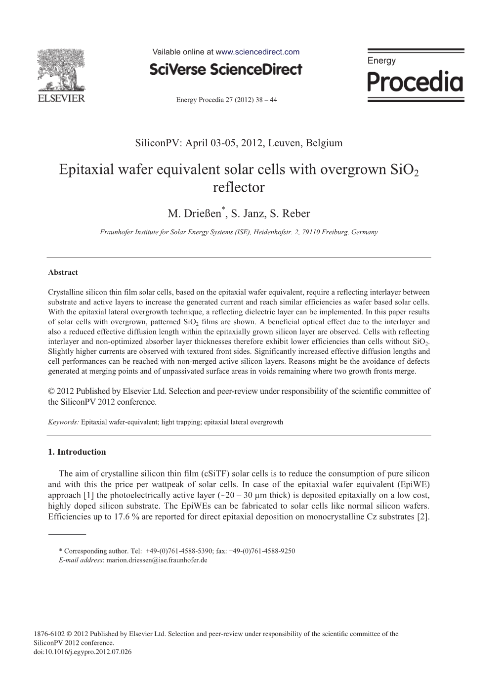 Epitaxial Wafer Equivalent Solar Cells with Overgrown Sio2 Reflector