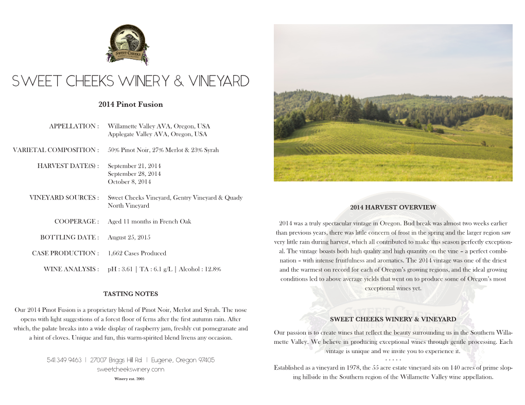 Sweet Cheeks Winery & Vineyard