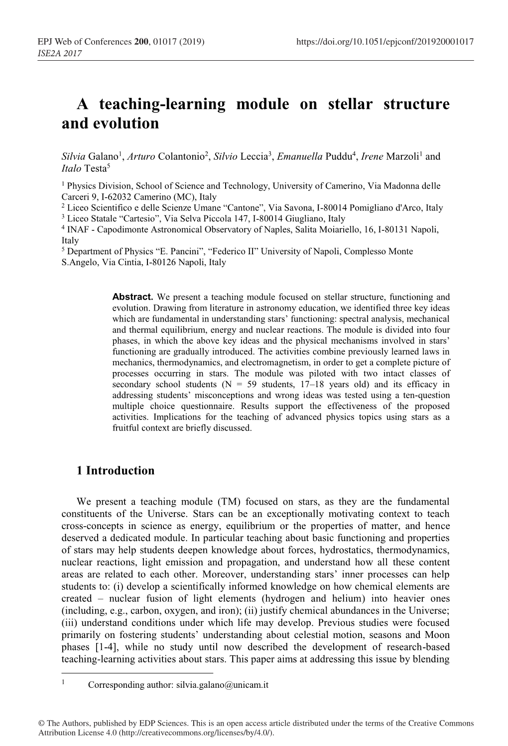 A Teaching-Learning Module on Stellar Structure and Evolution