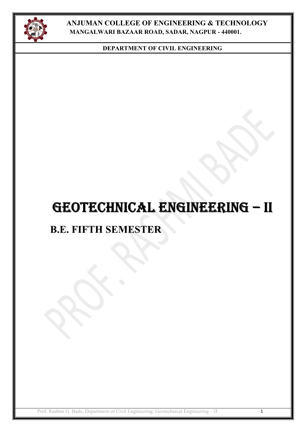 Unit 3 Lateral Earth Pressure