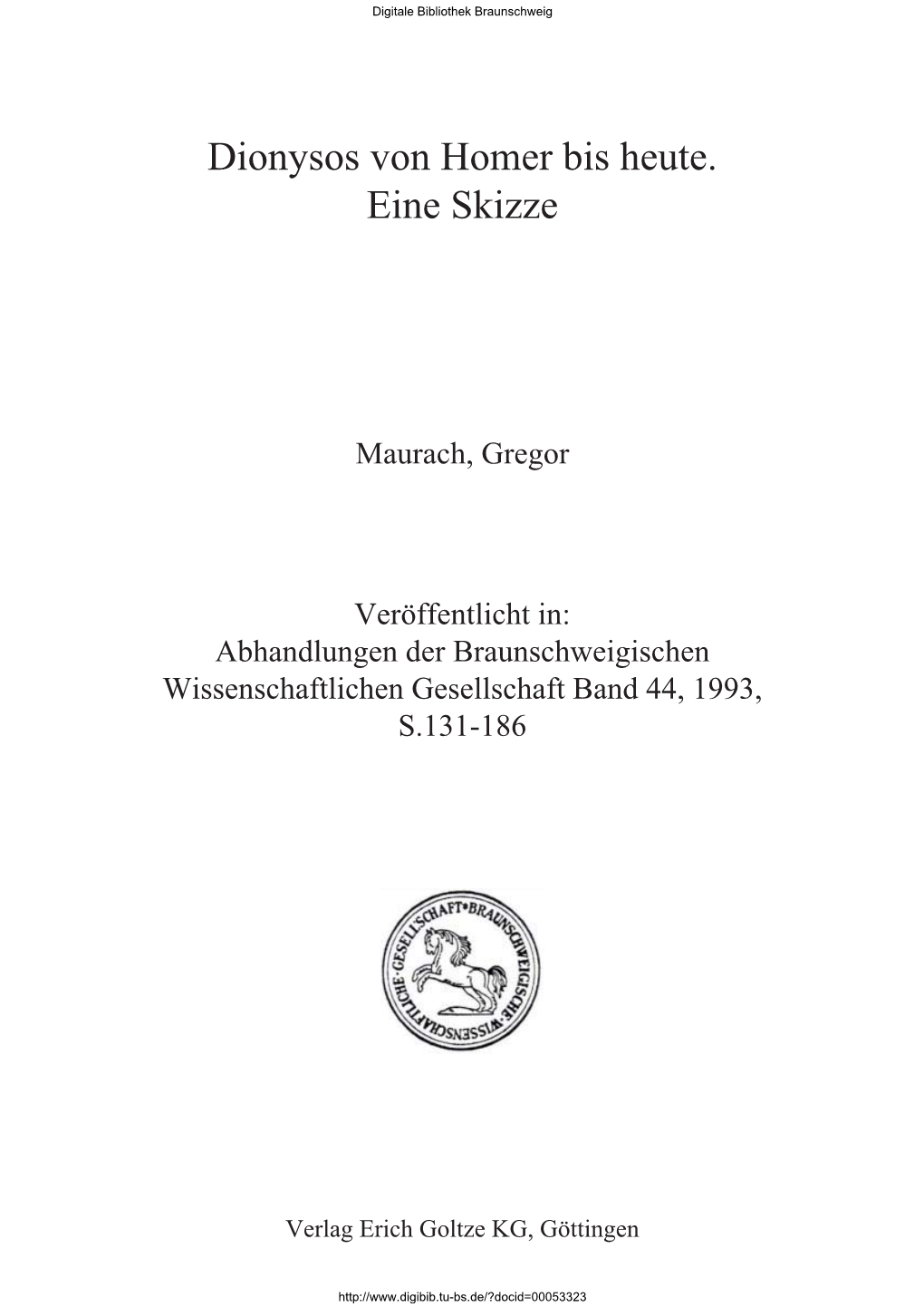 Abhandlungen Der Braunschweigischen Wissenschaftlichen Gesellschaft Band 44, 1993, S.131-186