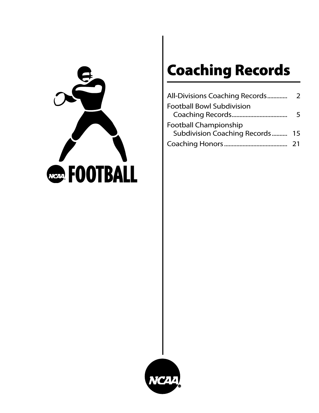 NCAA Division I Football Records (Coaching Records)