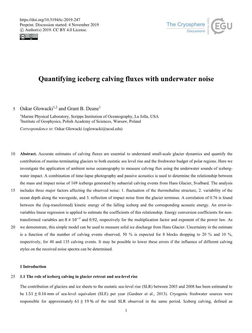 Quantifying Iceberg Calving Fluxes with Underwater Noise