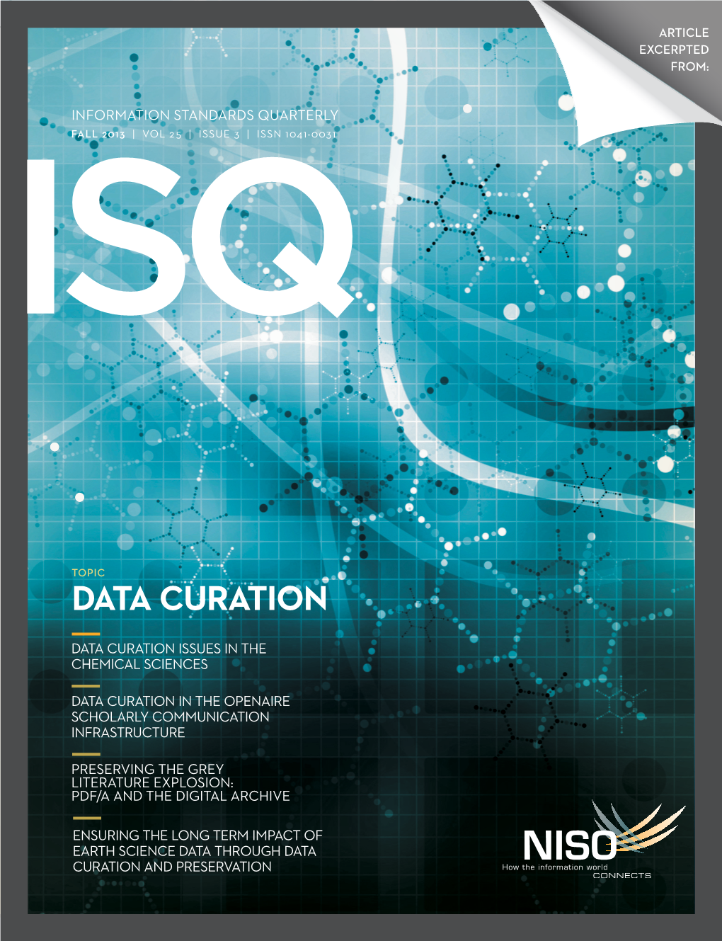 Data Curation Issues in the Chemical Sciences