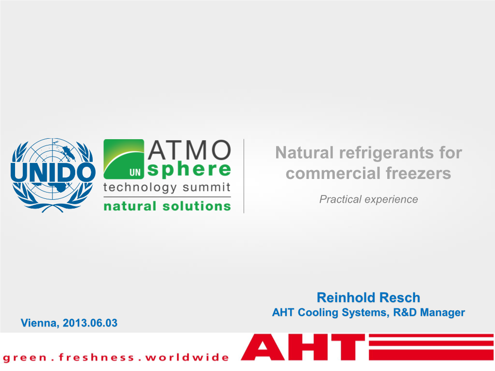 Natural Refrigerants for Commercial Freezers