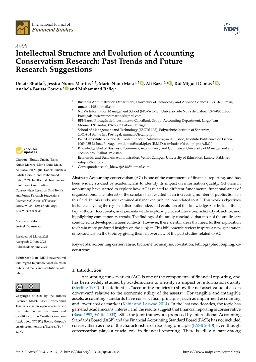 Intellectual Structure and Evolution of Accounting Conservatism Research: Past Trends and Future Research Suggestions