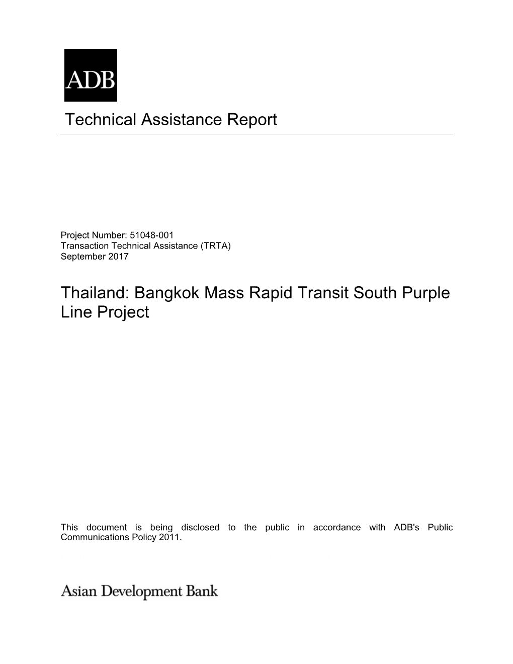 Bangkok Mass Rapid Transit South Purple Line Project