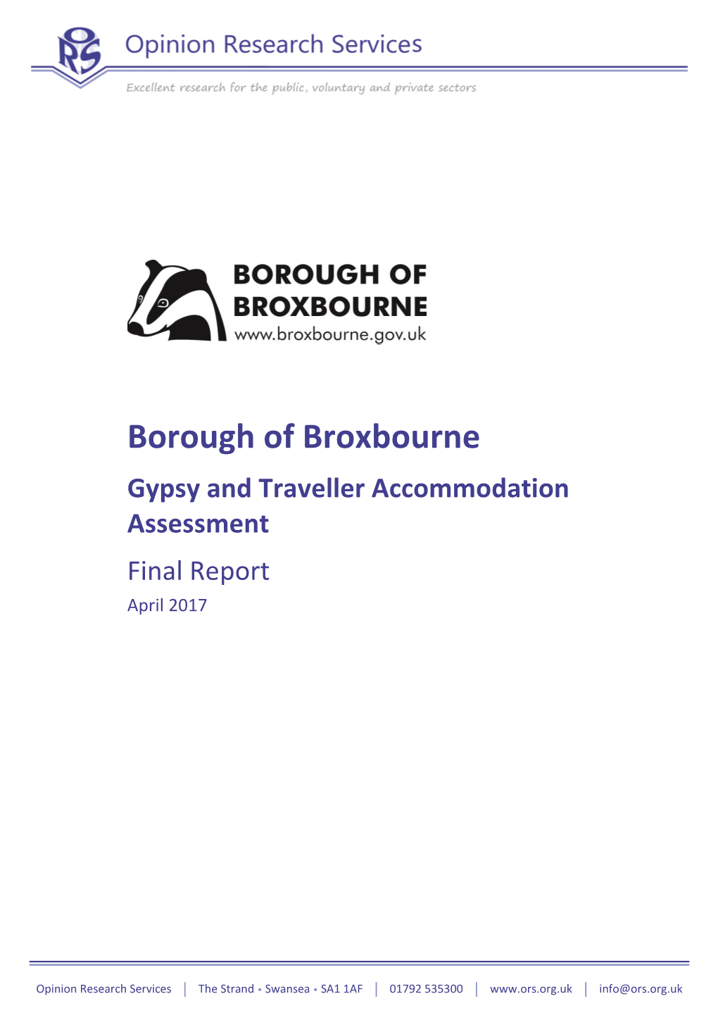 Gypsy and Traveller Accommodation Assessment 2017