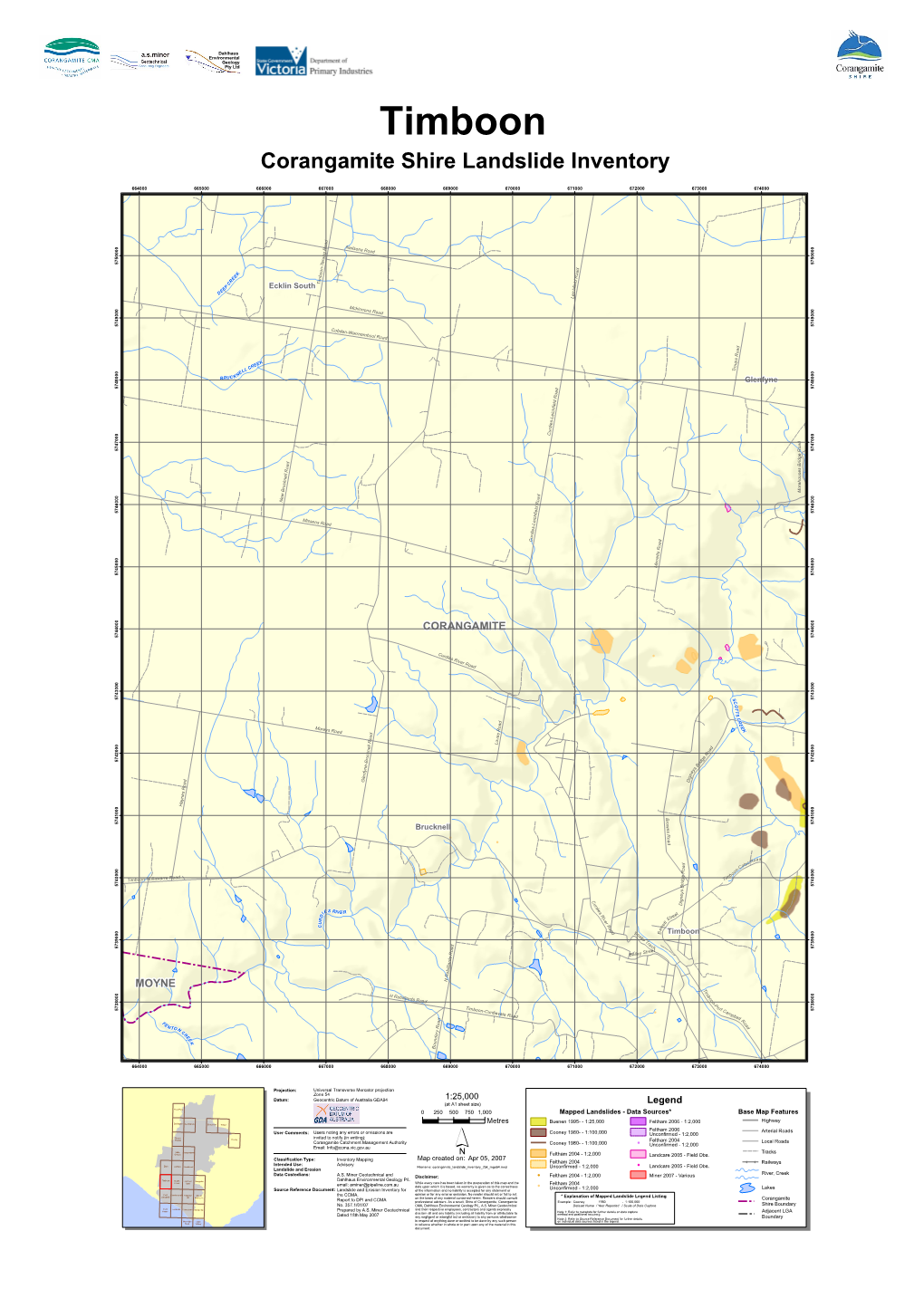 Corangamite Shire Landslide Inventory