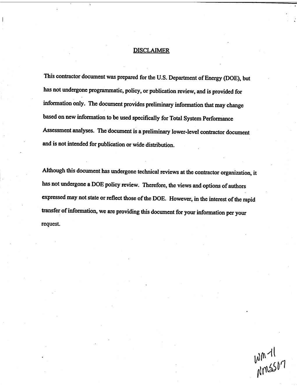 Analysis of Hydrologic Properties Data." These Data Are Also Associated with AMR U0035, "Calibrated Properties Model." Submittal Date: 10/22/1999