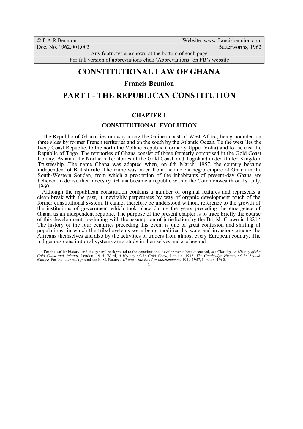 Constitutional Law of Ghana Part I