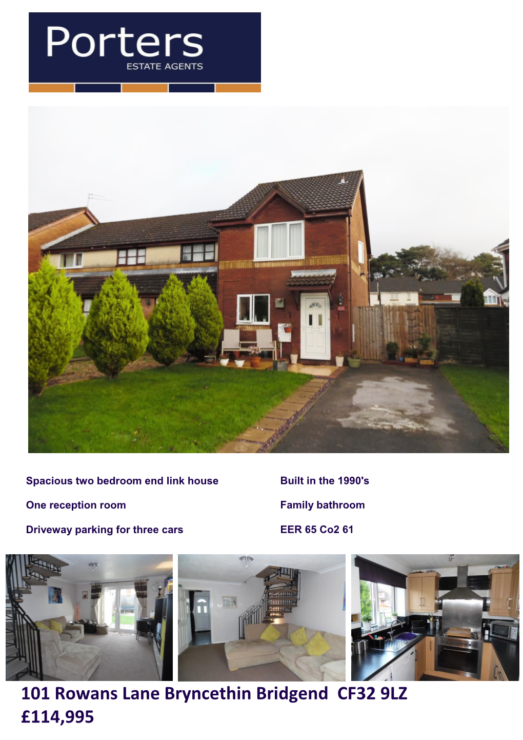 101 Rowans Lane Bryncethin Bridgend CF32 9LZ £114,995