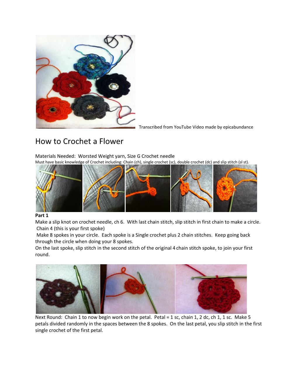 How to Crochet a Flower