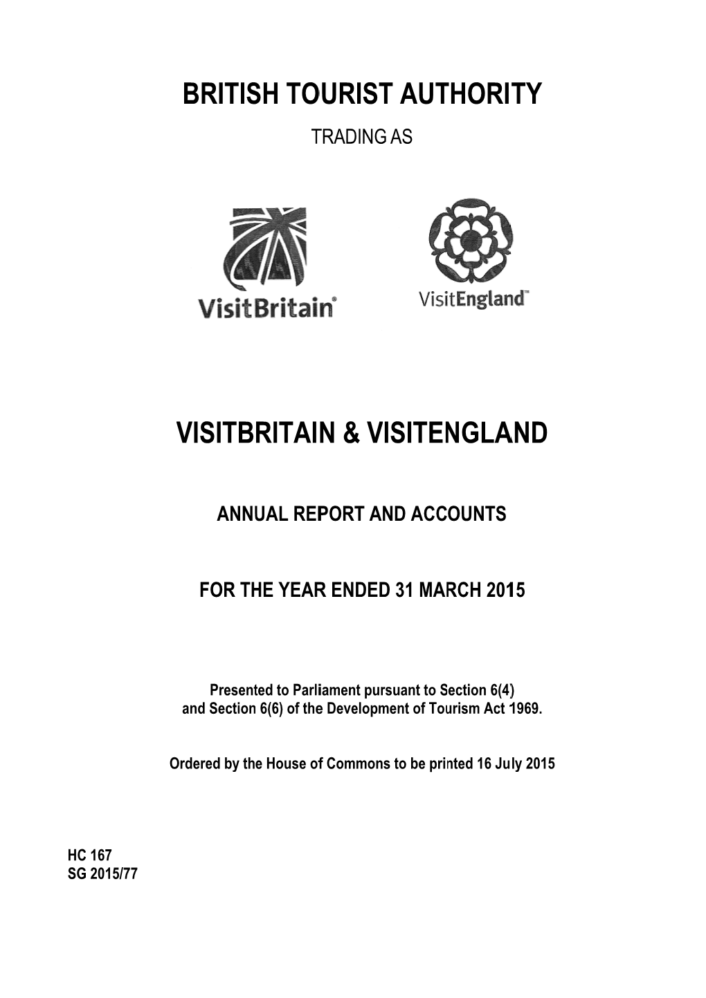 BTA Annual Report & Accounts 2014-15