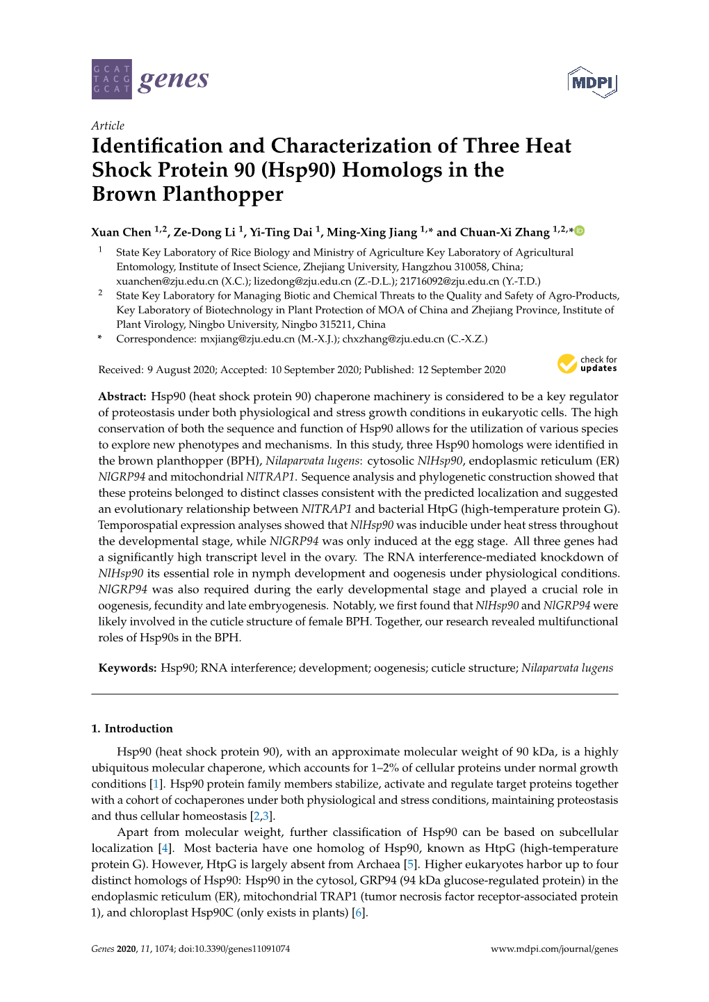 Identification and Characterization of Three Heat Shock Protein 90