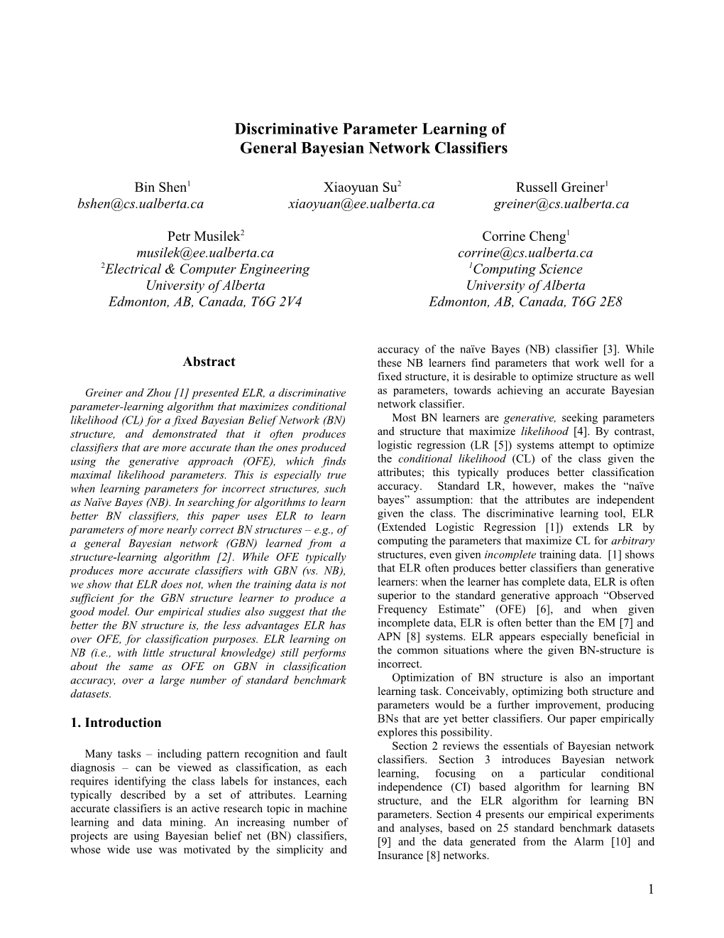 General Bayesian Network Classifiers