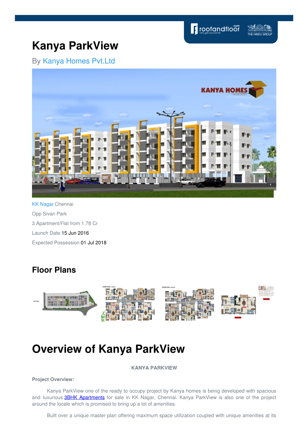 Kanya Parkview by Kanya Homes Pvt.Ltd