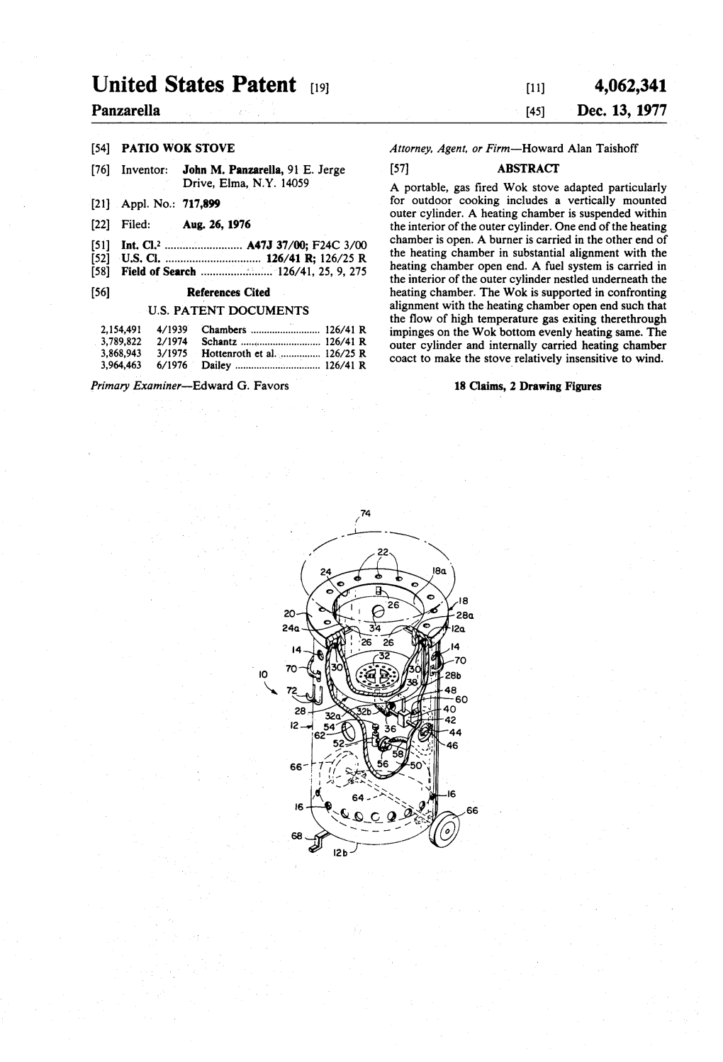 United States Patent (19) (11) 4,062,341 Panzarella 45) Dec