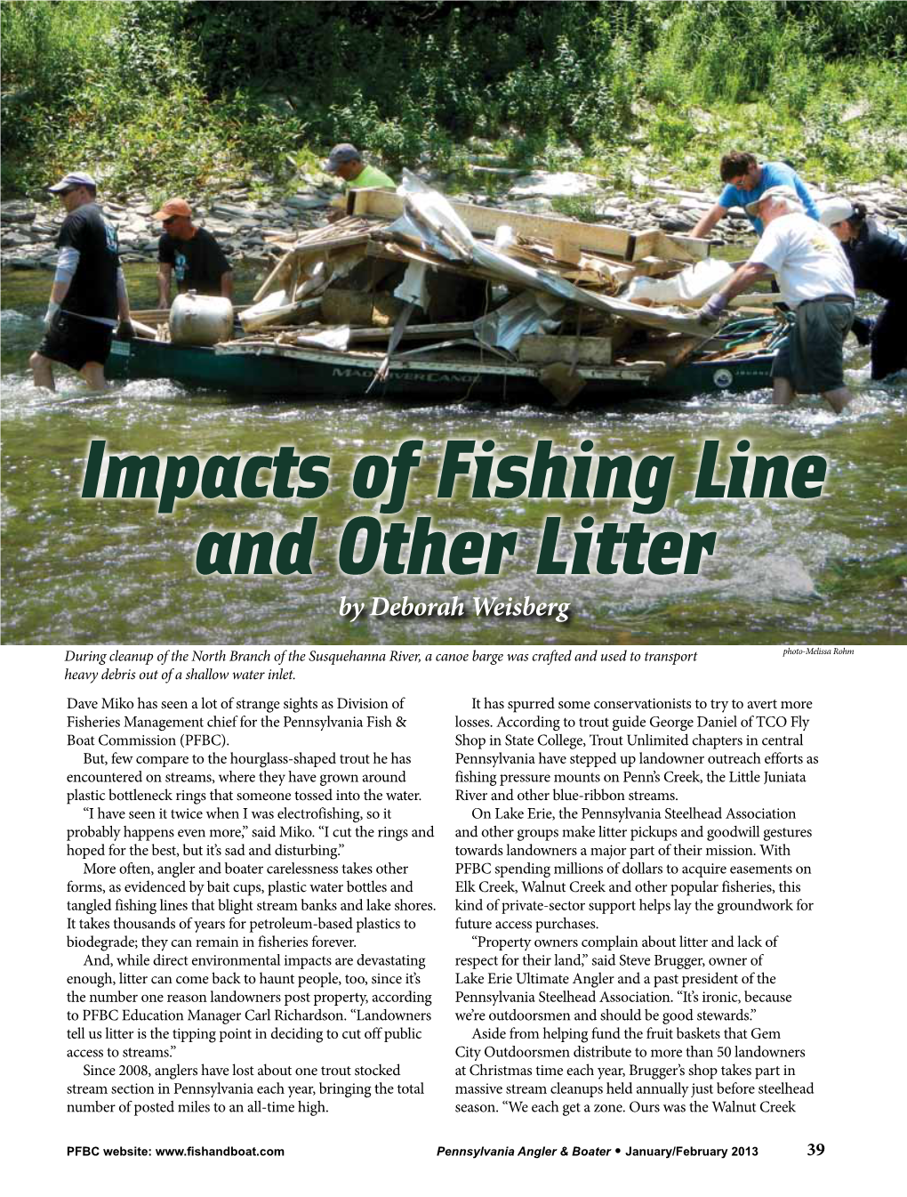 Impacts of Fishing Line and Other Litter by Deborah Weisberg