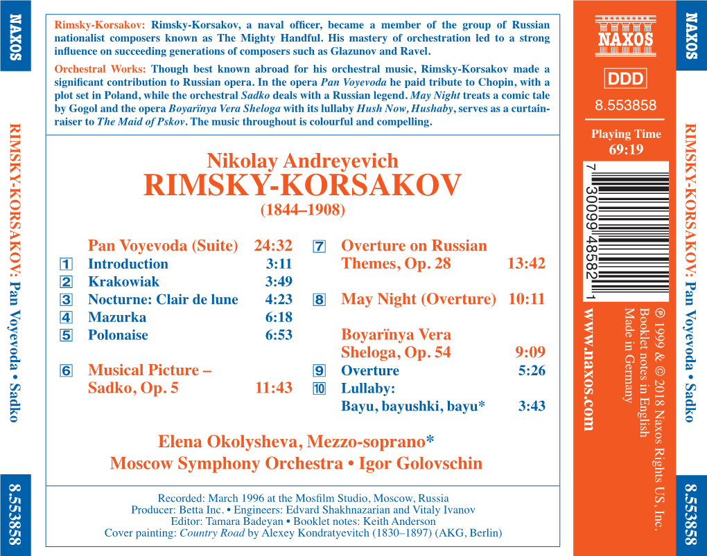 RIMSKY-KORSAKOV: Pan Voyevoda • Sadko 8.553858